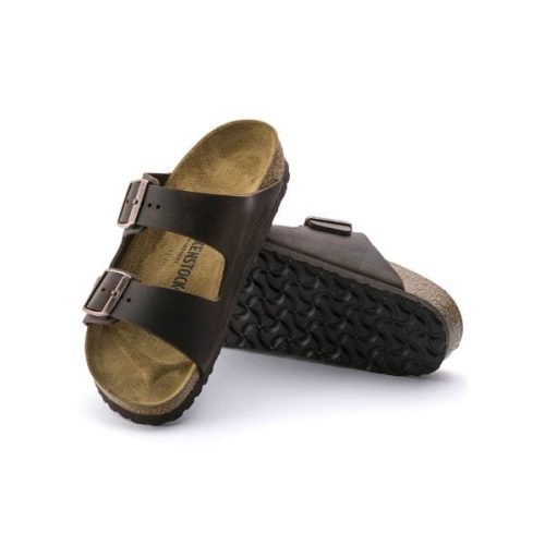 arizona oiled leather regular width habana slides birkenstock 812496