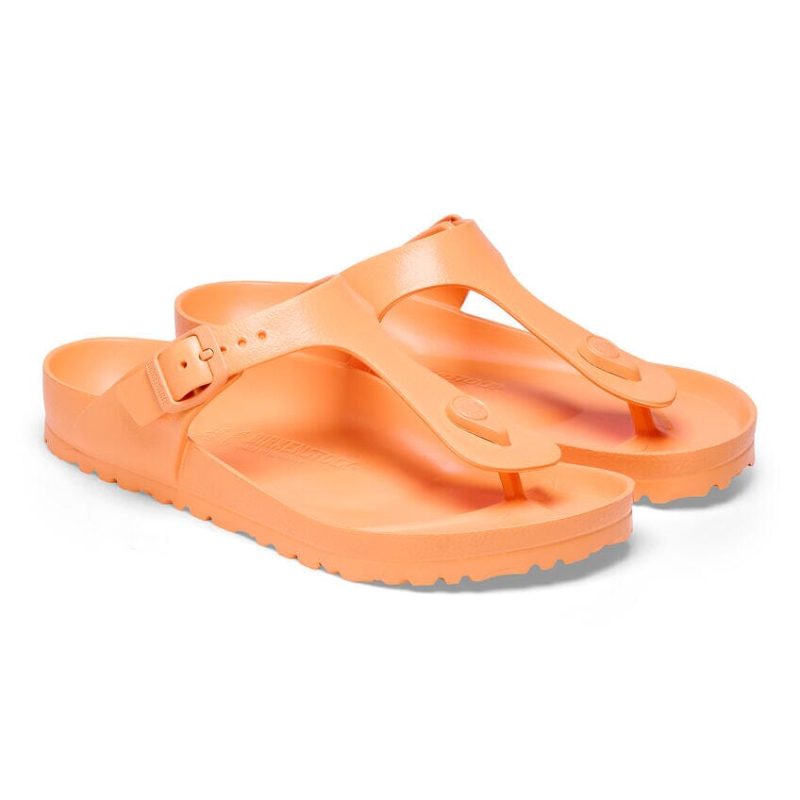 gizeh eva regular width papaya slides birkenstock 139439