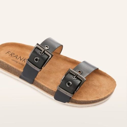 sandy iii black slides frankie4 767659