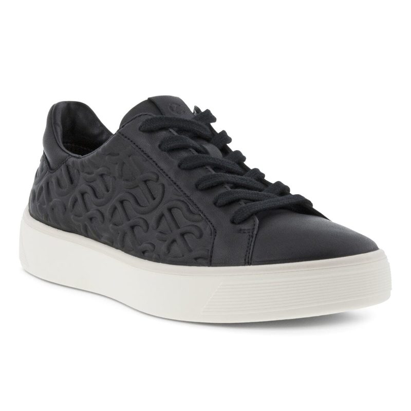 street tray low wave womens black sneakers ecco 470315