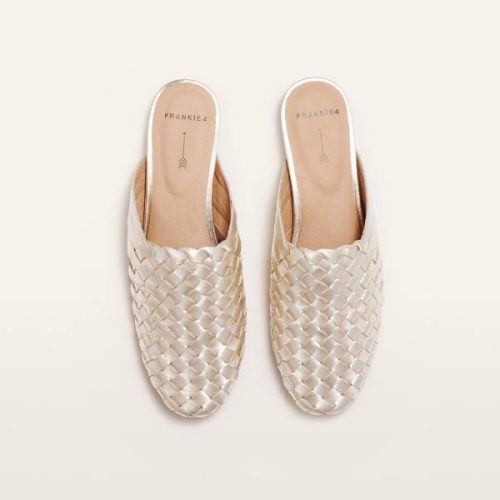 wallace gold weave flats frankie4 345129